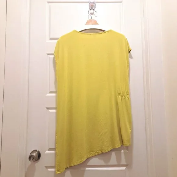 Eileen Fisher Yarrow Viscose Jersey Asymmetric Tunic Size Large - Picture 6 of 8